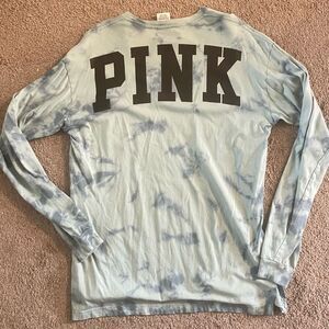 PINK Victoria’s Secret Tie Dye Long Sleeve Campus Tee Size Smal